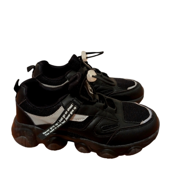 Santiro Boys Shoes Lightweight Fashion Kids Girls Sneakers Black Size 5 Big Kid - Picture 6 of 7